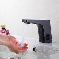 Robinet de lavabo moderne à trou unique pour salle de bain, robinet de lavabo à poser sur le comptoir, robinet à capteur de mouvement par induction