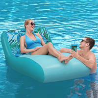 Fauteuil de relaxation gonflable flottant avec drainage, radeau flottant en forme de V, radeau flottant en forme de palmier pour piscine, très vendu en été