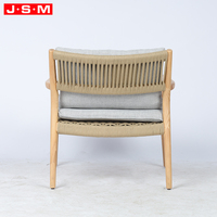 Fauteuil d'apprentissage rembourré en bois massif de style nordique, chaise d'appoint simple avec dossier en corde de papier, fauteuils au design moderne