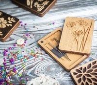 Organisateur de broderie pour la fabrication de bijoux avec logo personnalisé boîte de rangement pour aiguilles à tricoter avec aimant
