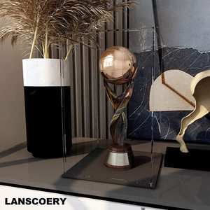 Nhà Máy Tùy Chỉnh Bán Buôn Tùy Chỉnh Thiết Kế <span class=keywords><strong>Handmade</strong></span> Lucite Hình Huy Chương Giải Thưởng Showcase Rõ Ràng Acrylic Trophy Hộp Hiển Thị Với Cơ Sở - Product Image 4