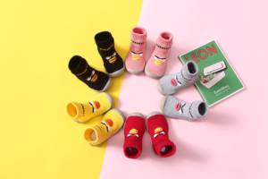 Chaussons chauds pour <span class=keywords><strong>bébé</strong></span>, tricot épais, haut de gamme, motif d'oiseau de dessin animé, expression en colère, semelle souple antidérapante, premiers pas pour tout-petits - Product Image 2