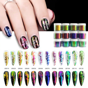 Paillettes ultra-fines à effet de déformation pour ongles, revêtement en résine, pigment, vernis à ongles - Product Image 6
