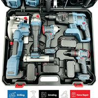 Kit d'outils électriques sans fil multifonctionnels pour le perçage, la découpe, le meulage, le fixation et les travaux d'entretien
