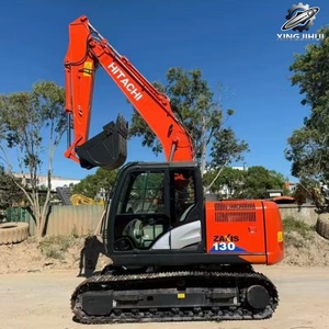 Excavadora de cadenas Hitachi ZX130 usada, 13 toneladas, cucharón de 0.52m³, marca original japonesa, excavadora de construcción mediana, pocas horas de uso, certificación CE - Product Image 2