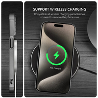 Étui de téléphone en cuir PU électroplaqué antichoc pour iPhone 15 Pro Max/15 Pro/15 Plus/15 avec protection de l'appareil photo et protection contre les chutes
