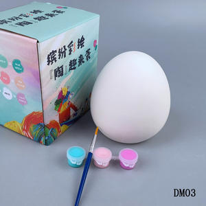 Hucha de cerámica DIY con grafiti, adornos de unicornio de arcilla de <span class=keywords><strong>plastilina</strong></span> de 12 Colores, pintura en blanco Lisa para niños - Product Image 4