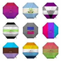 Parapluie pliant personnalisé avec motifs drapeau arc-en-ciel gay, idéal pour les foires d'art en plein air et les courts séjours en camping