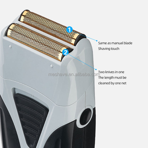 Set de Afeitadora Eléctrica Dorada Recargable por USB Inalámbrica y Portátil con Doble Cuchilla, Base de Carga, Resistente al Agua para Rostro y Cuerpo - Product Image 6