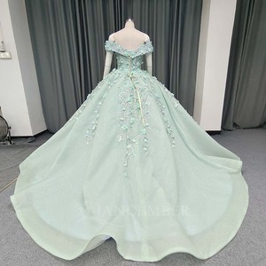 Robes de Quinceañera vert sauge brillantes Lsany255 avec appliques en dentelle, robe de Sweet 16, robe de princesse pour fête, grandes tailles Jancember - Product Image 2