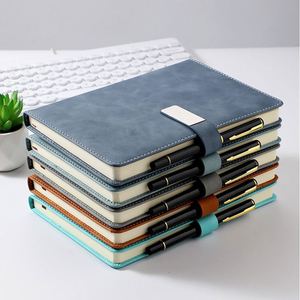 Carnet en cuir personnalisé, fabrication sur mesure, logo imprimé, format A5, ensemble cadeau promotionnel pour entreprise - Product Image 2