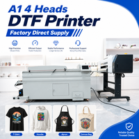 Imprimante DTF professionnelle XM 24 pouces à 4 têtes pour l'impression personnalisée de t-shirts, équipement d'impression par transfert thermique sur film PET
