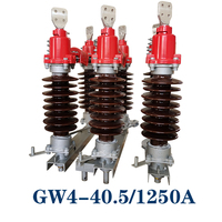 Disjoncteur à poteau Dika GW4-110/1250A 3 pôles en plastique pour extérieur 110kV/126kV avec interrupteur isolant à double mise à la terre 50/60Hz