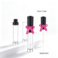 Tubes de gloss à lèvres vides uniques et mignons avec nœud et capuchon papillon, 8 ml, en plastique, pour emballage de gloss