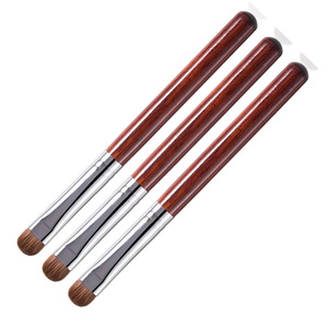 Pinceau à ongles en acrylique Kolinsky à manche en bois, à poils frisés à la française, pour poudre de manucure et nail art professionnel - Product Image 1