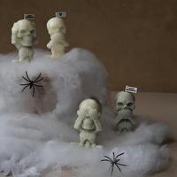 Bougie d'aromathérapie créative en forme de squelette, faite à la main en cire de soja avec détails osseux réalistes pour la décoration de la maison, des bars et des festivals