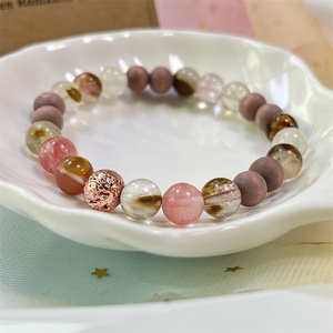 Bracciale di cristallo gemma di <span class=keywords><strong>amore</strong></span> e passione <span class=keywords><strong>per</strong></span> le donne pietra naturale rosa cocomero scorza pietra bracciale <span class=keywords><strong>per</strong></span> attrazione d'<span class=keywords><strong>amore</strong></span> - Product Image 6