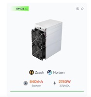 Minier de crypto-monnaies Bitmain Antminer Z15 Pro 840kSol Zcash d'occasion, 2780W, pour Bitcoin et Zcash, machines de minage ASIC