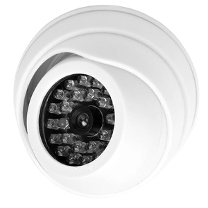 White <b>Dummy</b> LED Security Camera Indoor Outdoor Fake Surveillance Cam With Night Vision Lights - Product Image 2