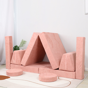<span class=keywords><strong>Divano</strong></span> in schiuma per bambini che giocano Comfort per bambini, <span class=keywords><strong>divano</strong></span> modulare <span class=keywords><strong>con</strong></span> rivestimento in pelle scamosciata, <span class=keywords><strong>divano</strong></span> lavabile - Product Image 4