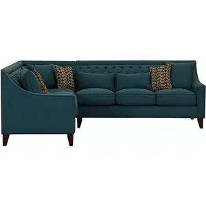 Hiện đại bọc <span class=keywords><strong>L</strong></span> hình góc vải sofa cắt với chần trở <span class=keywords><strong>l</strong></span>ại và chân gỗ cho sảnh khách sạn và phòng chờ đồ nội thất - Product Image 1