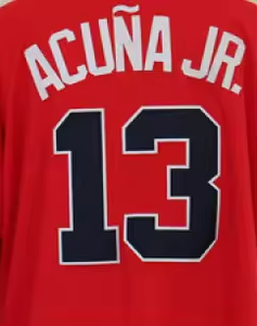 Hommes 1 Ozzie Albies <span class=keywords><strong>13</strong></span> Acuna JR 27 Austin Riley Vente en gros Maillot de baseball brodé Maillot respirant grande taille Chemises - Product Image 4