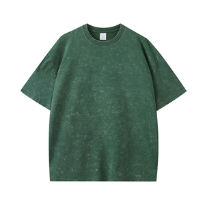 T-Shirt da Uomo Joychuang Stile Retrò Lavata e Invecchiata, 260g Pesante, Nuovo Modello con Collo Tondo, Manica Corta, Vestibilità Ampia, Asciugatura Rapida - Product Image 6