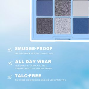 Wholesale 6 Color Custom Eye Shadow <b>Palette</b> High Pigment Cardboard <b>Eyeshadow</b> with Satin Shimmer Metallic Finishes Private Label - Product Image 4