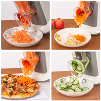 Râpe à fromage électrique 5 en 1, trancheuse à légumes, préparateur de salades, 150W, hachoir à fruits domestique, robot culinaire