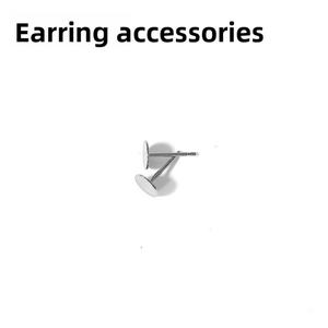 Zoryn G23 <b>Titanium</b> Alloy Electroplated Round Ear Posts Flat-Back Earring Findings DIY Pearl <b>Stud</b> Earrings for Earring Making - Product Image 3