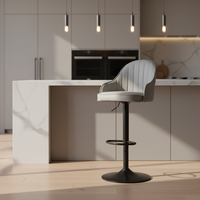 Tabourets de bar pivotants modernes en similicuir PU avec hauteur réglable, chaises de bar rembourrées pour restaurants, hôtels et commerces