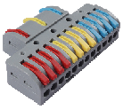 222 Connecteur à levier 3 voies 32A 250V Cage Spring Clamp Termination pour les stations de transmission automobile et de puissance