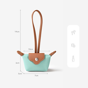 Llavero de Cuero Mini Estilo Dumpling, Nuevo y Moderno para el Verano, Porta Tarjetas Compacto y Ligero - Product Image 5