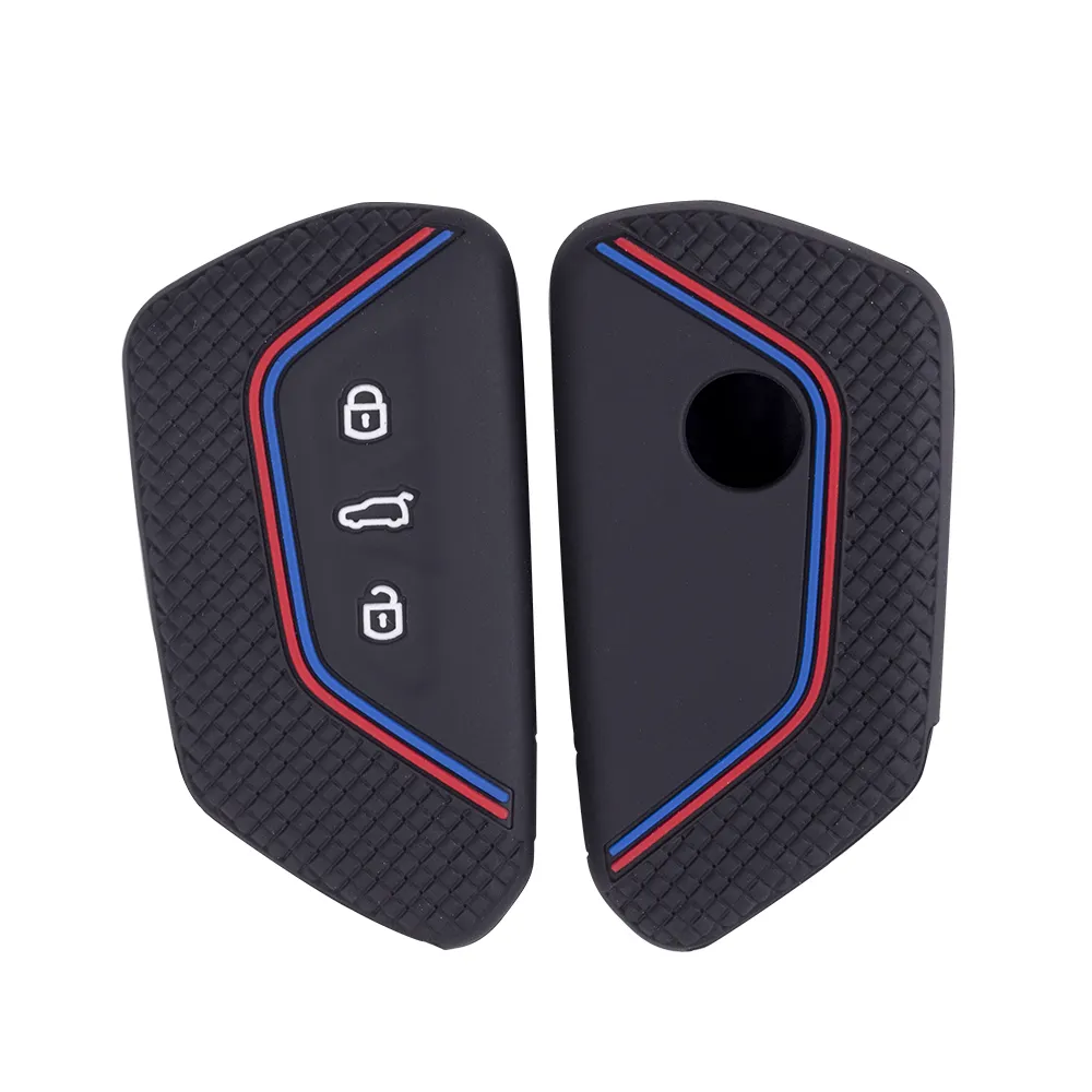 Hot Sale New Fashion Car Key Cover 3-Button Silicone Key Case For Volkswagen Golf