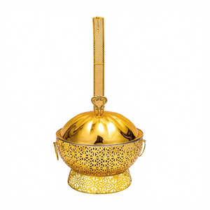 Elegant Gold-Edge Stainless Steel Chafing Dish Set 4.5L/6L/8L Electric/Gas/Solid Alcohol Warmer for Hotels & Restaurants - Product Image 4