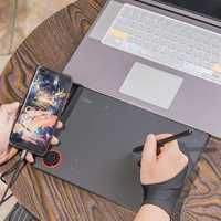 Tablet Grafis Vinsa T608 PC Mac Android, Mendukung Roller Key, Pena Nirkabel Tanpa Baterai, Tablet Gambar Digital