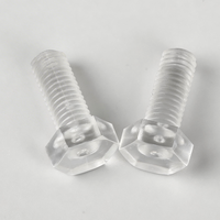 Vis à tête hexagonale en polycarbonate M3 M4 M5 M6 M8 M10 M12 M16 M20, boulons en plastique