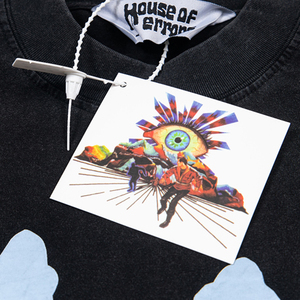 T-shirt da uomo in cotone pesante con stampa grafica, personalizzata, di alta qualità, oversize, stile estivo, della marca House of Errors - Product Image 2