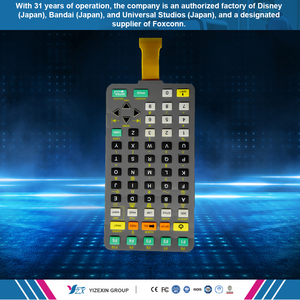 공장 핫 세일 1x4 4 파란색 키 버튼 멤브레인 스위치 매트릭스 플라스틱 키패드 키보드 - Product Image 3