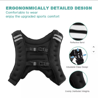 Bulufeite bande réfléchissante tissu de plongée gilet lesté fer sable remplissage 6-30LB capacité Durable ergonomique pour l'entraînement en force