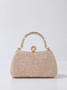 2026 New Arrival Luxury Women's Polyester Sequin Classic <b>Evening</b> <b>Bag</b> Fashionable Golden Chain Magnetic Closure - Product Image 6