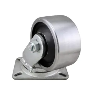 SS super heavy duty drop forged steel caster wheel 6 inch plate swivel