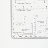 Regla de Coordenadas Cuadrada Transparente de Plástico UTM/MGRS de 10 cm, Escalas 1:25000/50000/63,360, Grosor de 0,3 mm, para Mapas de Exterior Personalizados