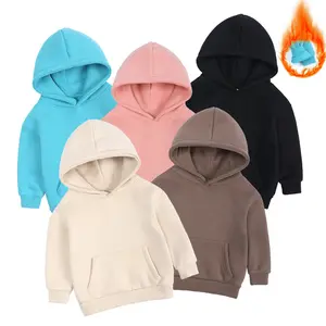 New Arrivals Children's 5 Colors Fleece Plain Hoodies Sweatshirt Sublimation Printing pullover Sweater