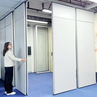 Séparateur d'espace de salle de classe moderne avec porte fonctionnelle pour l'école, l'hôpital, la salle de réunion, l'atelier et la salle de sport en plein air.