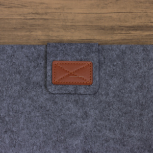 Maletín para Portátil de Fieltro Gris Oscuro Impermeable Personalizado, Portadocumentos de Fieltro, Fundas para Portátil para Oficina y Negocios - Product Image 2