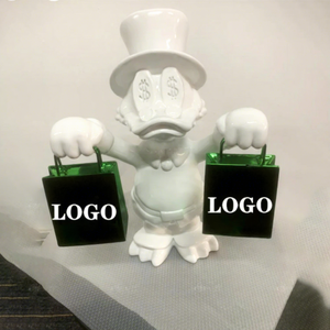 Venta al por mayor directa: Escultura de Pato <span class=keywords><strong>Donald</strong></span> pintada a mano, Escultura de Scrooge McDuck para bolso, Escultura Pop Art de Dagobert Duck para galería - Product Image 1