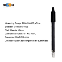 DJS-10L (électrode noire de platine) électrode de conductivité sonde ec avec connecteur BNC dans le test de qualité de l'eau