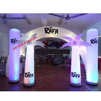 Pilier d'arc de fleur gonflable avec la LED pour l'événement, pilier gonflable de LED pour la publicité