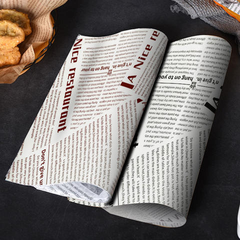 Food Grade Custom Logo Printed Wax Paper Grease Proof Burger Bread Sandwich Wrapping Paper